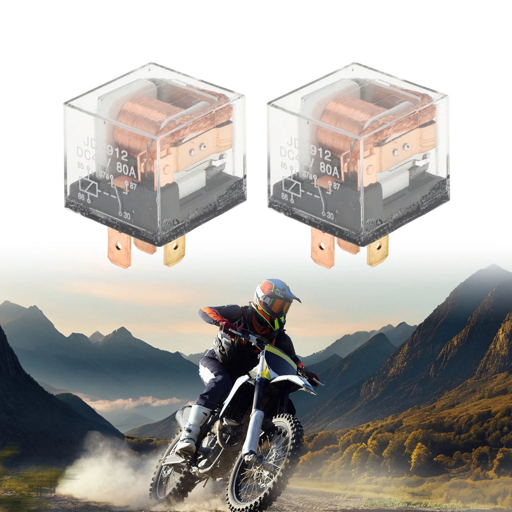 2X 5-Pin 48V 80A Waterproof Auto Relay for Multi-Purpose Use