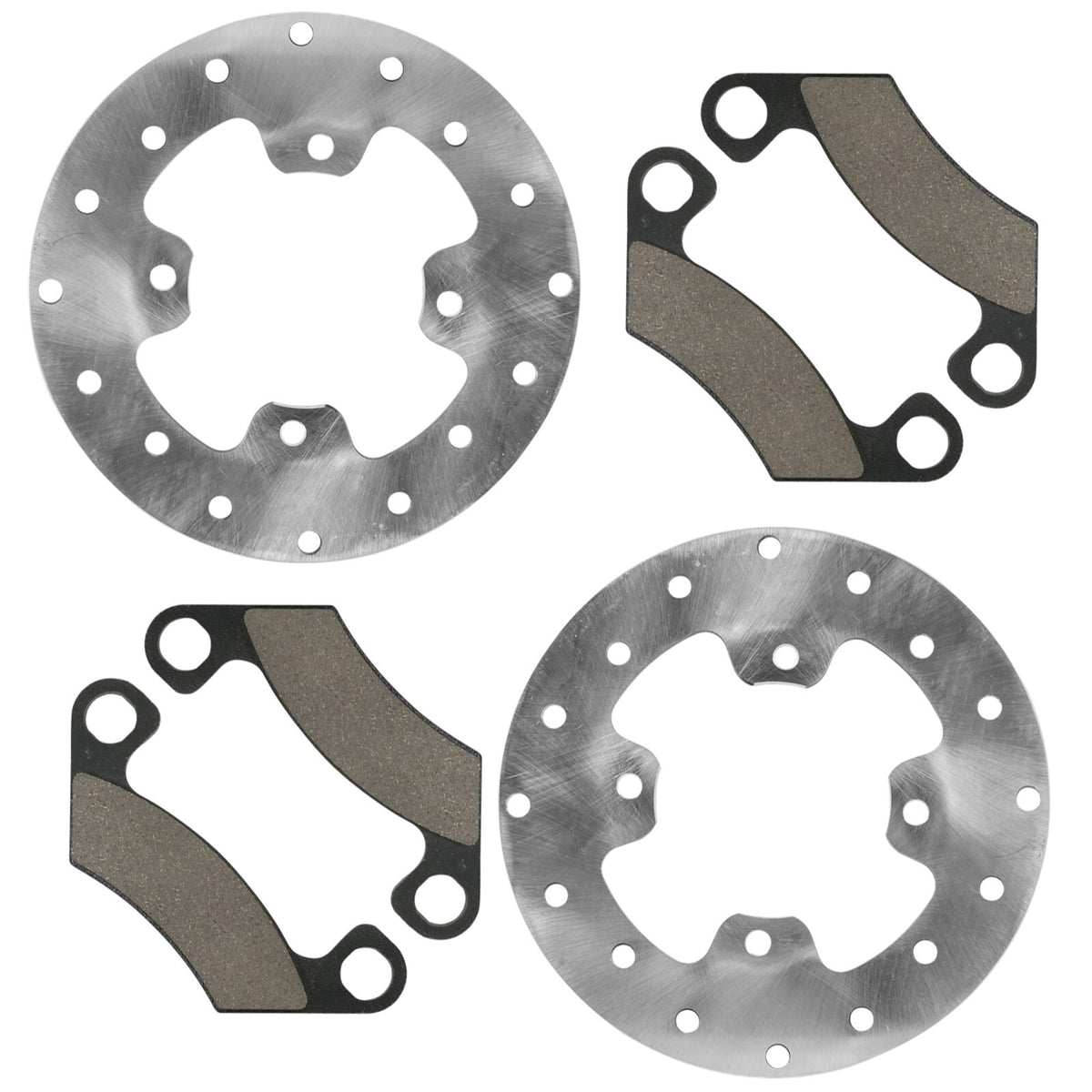 Rear Brake Pads With Disc Rotor for John Deere AM147010 M166762 (Left)