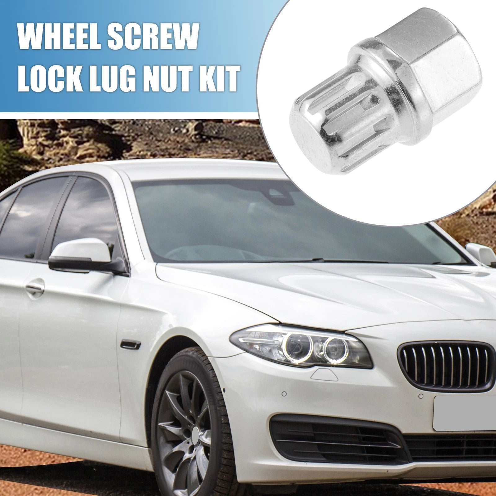 Lug Nut Lock Wheel Screw Set with Socket Protector for BMW (2007–2020)