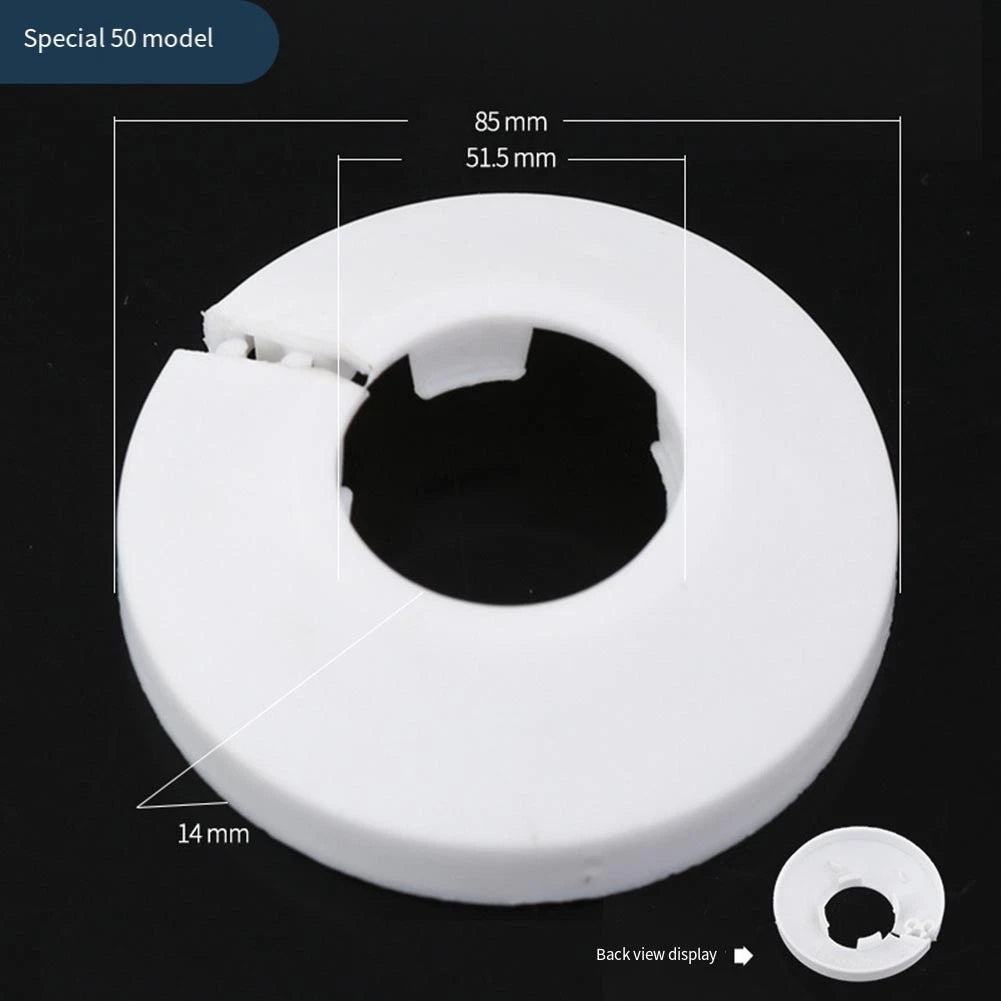 10PCS Pipe Cover Collar 50mm for PVC50 DN40 Tube Radiator Installation