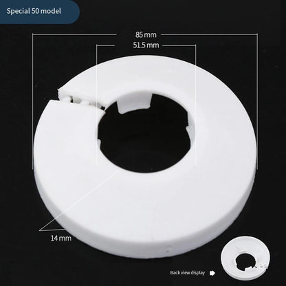 10PCS Pipe Cover Collar 50mm for PVC50 DN40 Tube Radiator Installation