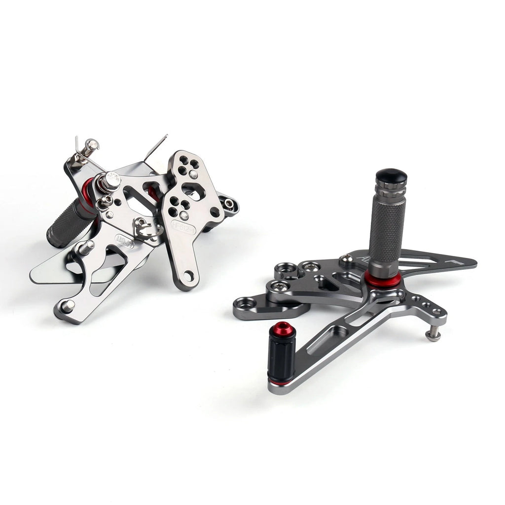 Racing Rearsets Footrest Set for Yamaha YZF R25 (2015–2019) Gray B2