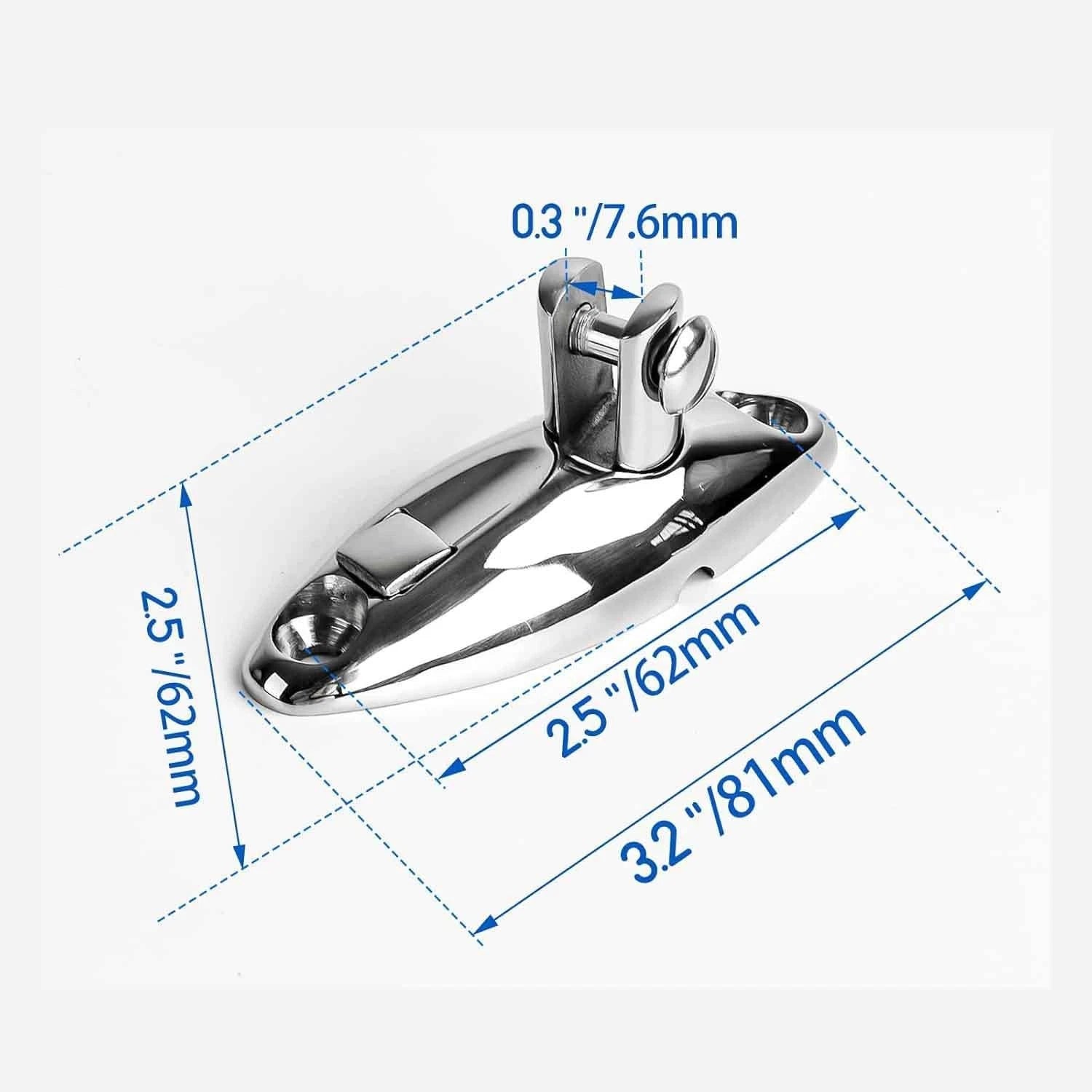 82mm/92mm Quick Release Deck Hinge 316 Stainless Steel for Boat Top