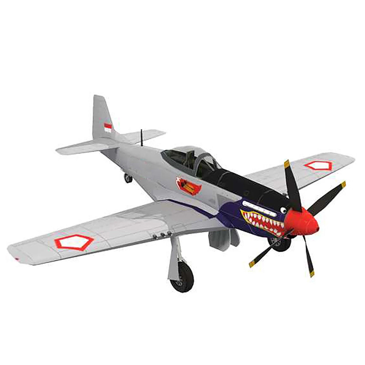 P-51D Mustang Fighter Model Kit for DIY Assembly (1:33 Scale)