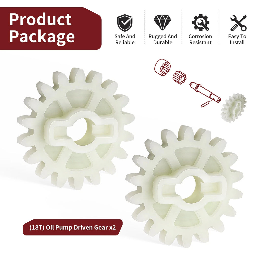 2 Oil Pump Driven Gears for Honda CRF250R (2004–2009) CRF250X (2004–2017) 15133-KRN-670