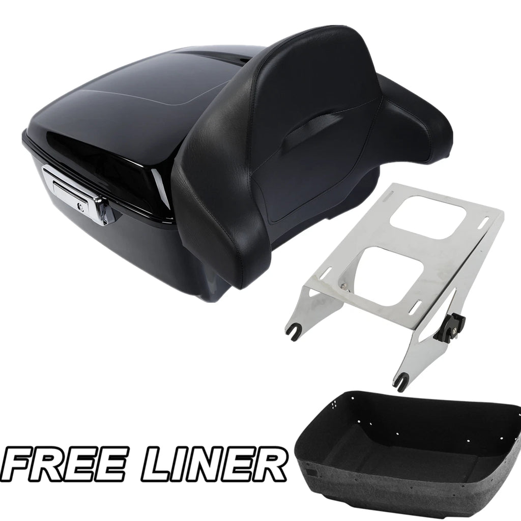 Trunk Backrest Pad Mount Rack for Harley Touring Road Glide (2014–2026)