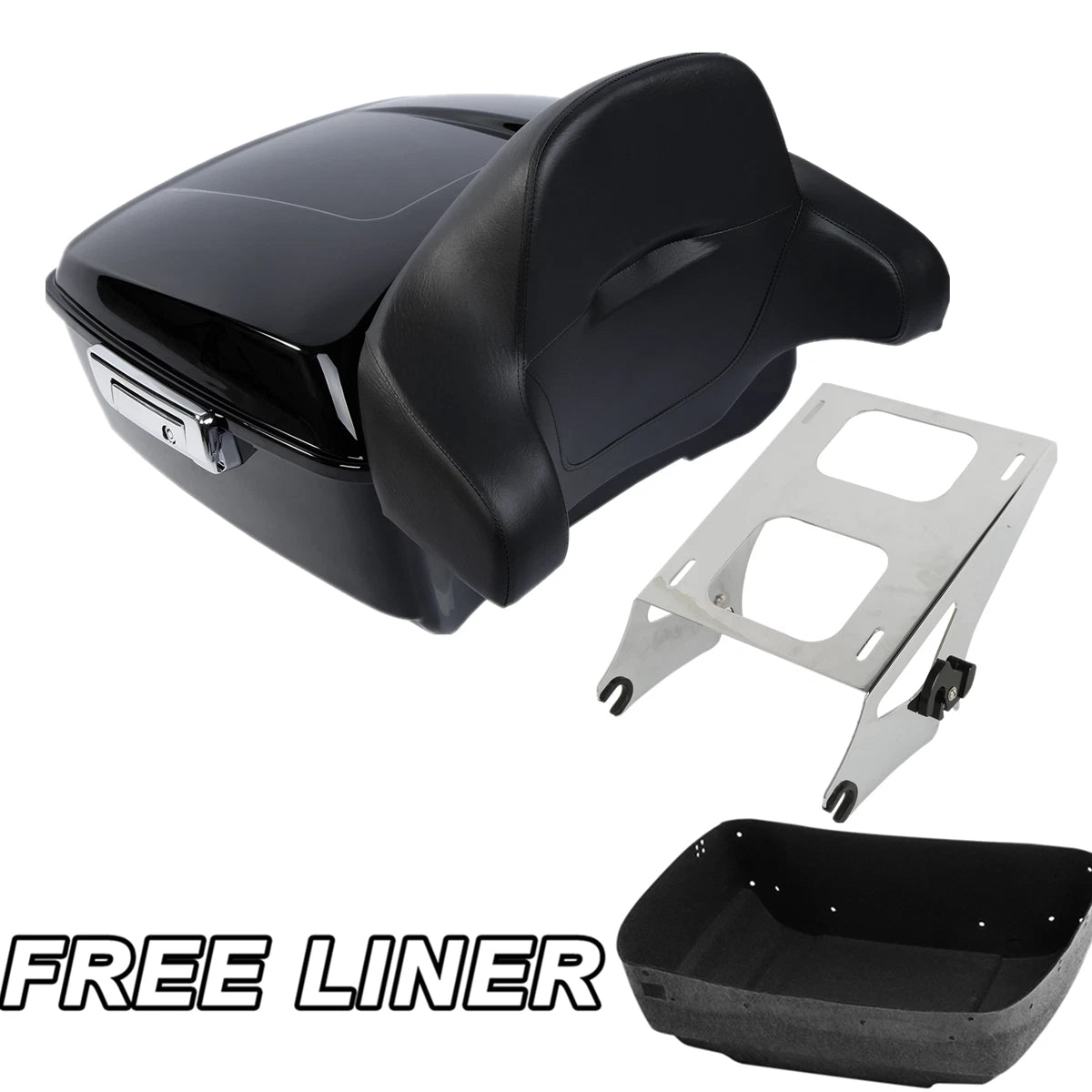 Trunk Backrest Pad Mount Rack for Harley Touring Road Glide (2014–2026)