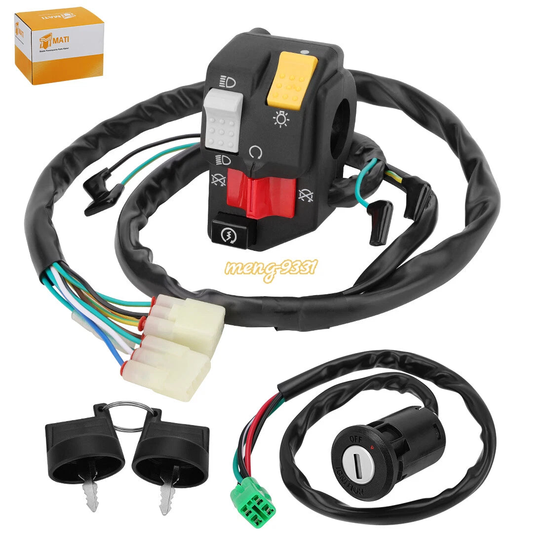 Handlebar Switch & Ignition Key Switch for Honda TRX400X TRX400EX (2004–2009)