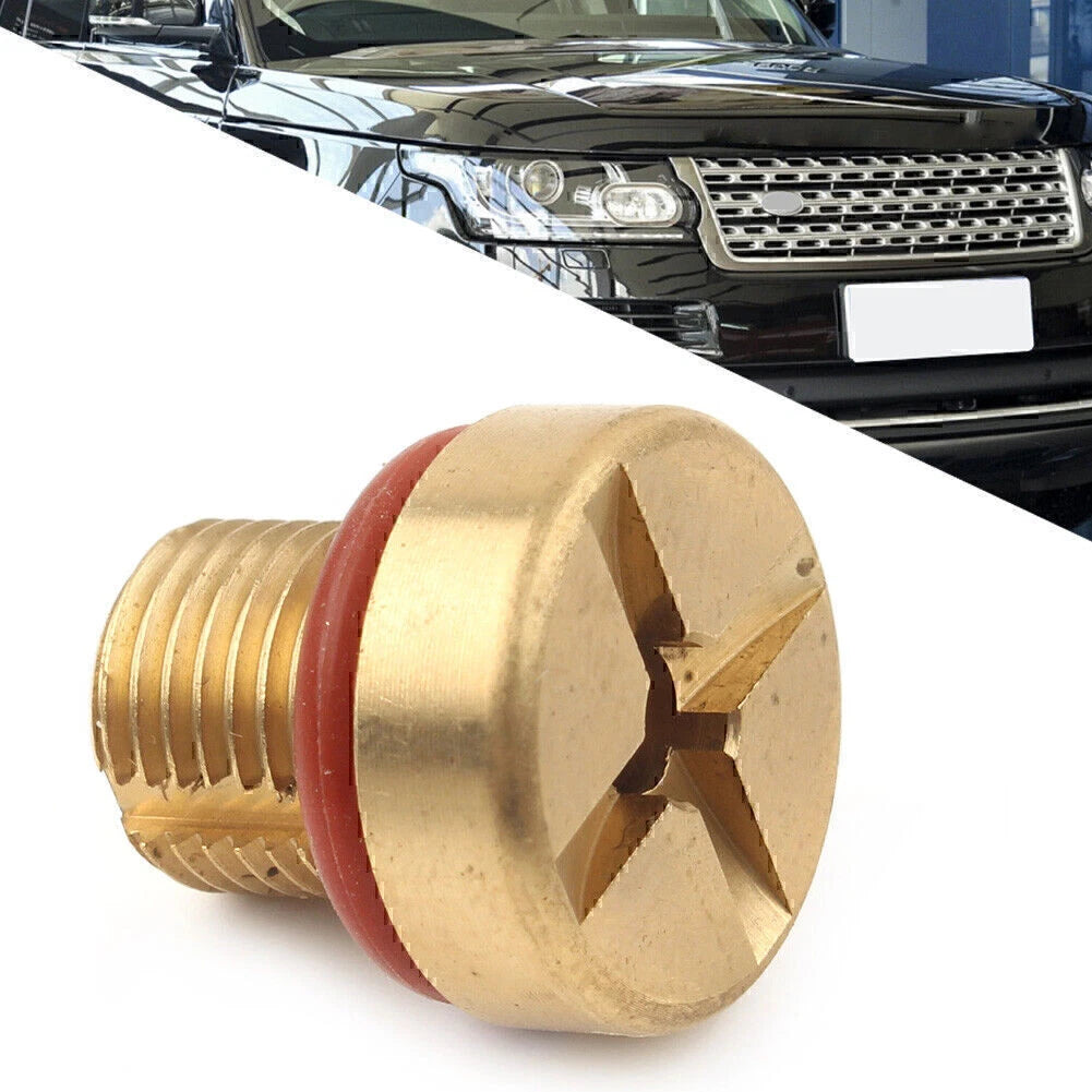 Radiator Water Pipe Male Thread End Cap Solid Plug Connector For Land Rover