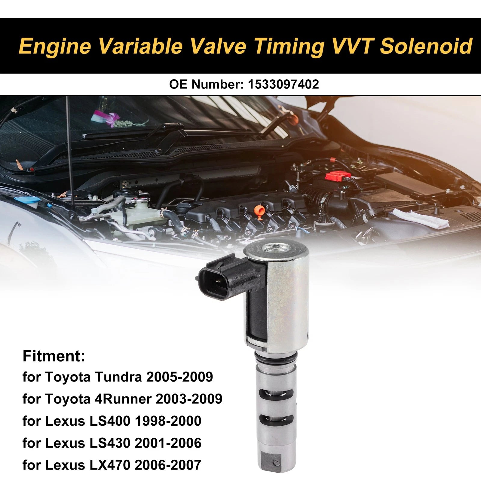Engine Variable Valve Timing VVT Solenoid Replacement for Toyota Tundra (2005–2009)