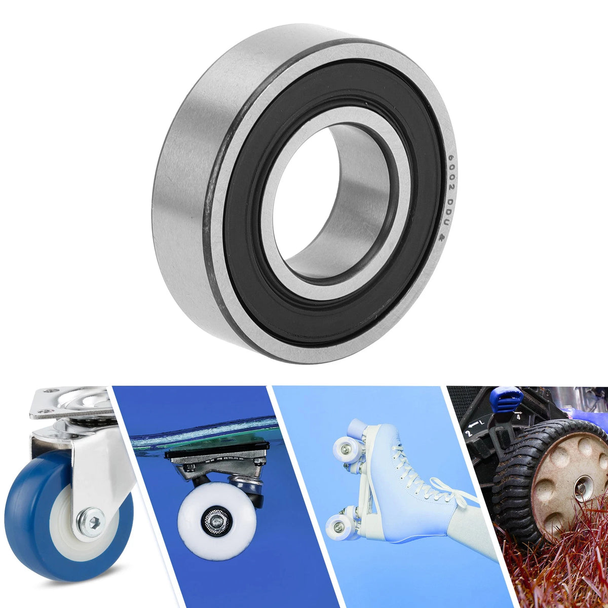 Deep Groove Ball Bearing 15x32x9mm for Scooter Skateboard (6002DDU)