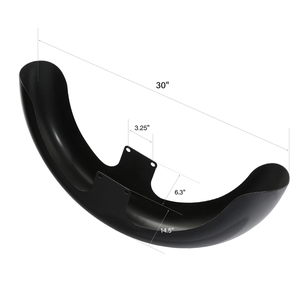 23" Front Fender for Harley Touring Models (2014–2024) - Vivid Black