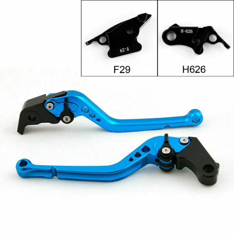 Long Brake Clutch Levers for Honda CBR929RR (2000–2001) Blue T9