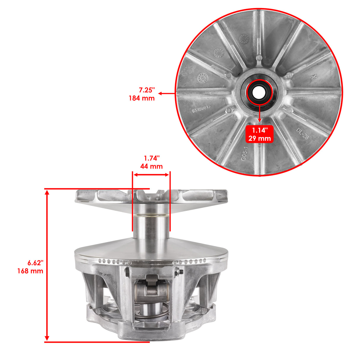Primary Drive Clutch Replacement for Polaris Ranger Crew 700 4x4 (2008–2009)