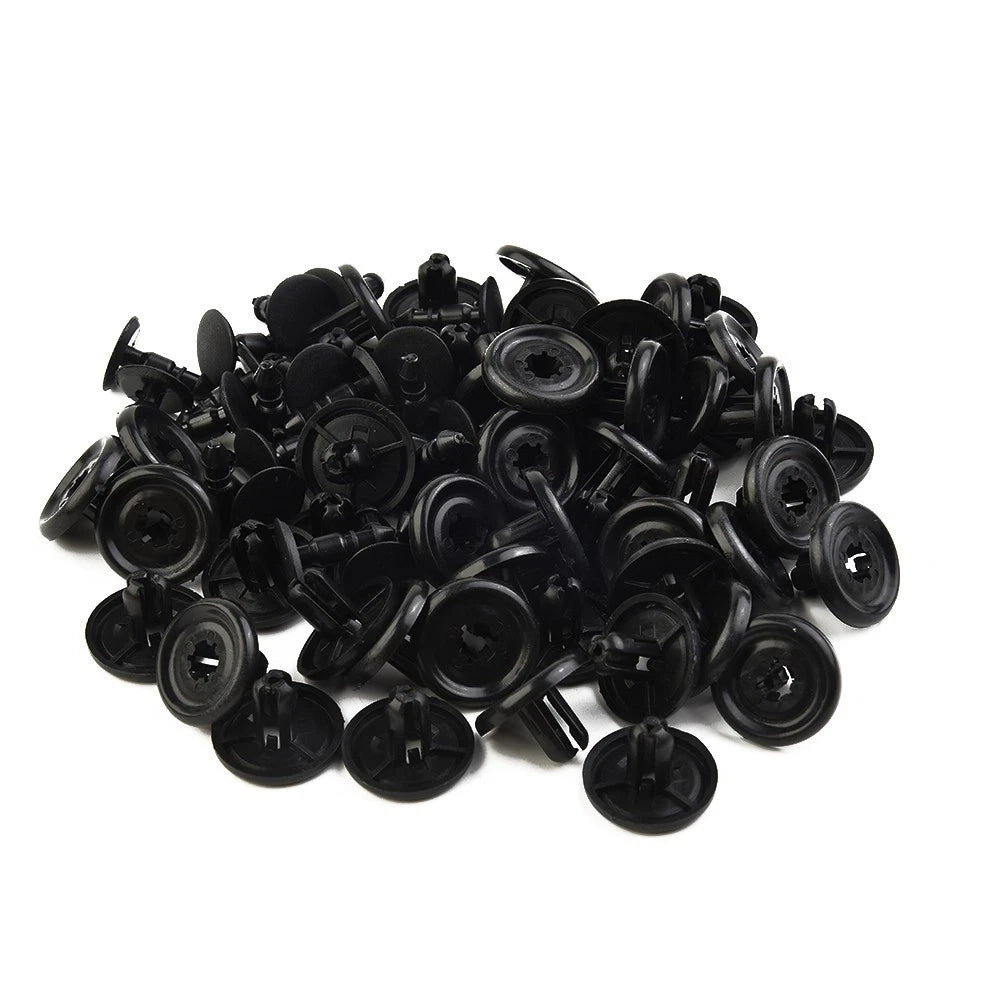 100pcs Black Push Trim Panel Clips for Various Makes and Models