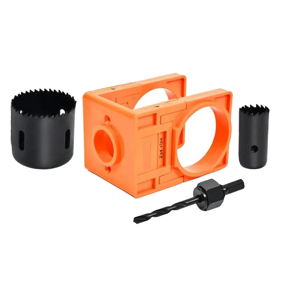 Door Lock Installation Kit for Wood Doors with Guide Template and Drill Bit