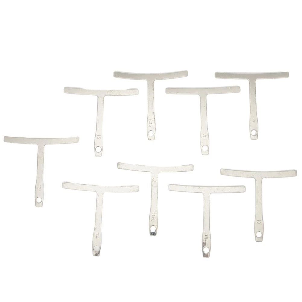 9-Piece Stainless Steel Straight Edge Set for Guitar