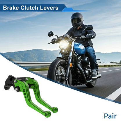 Adjustable Short Brake Clutch Lever Set for Buell XB12R (2009) Green