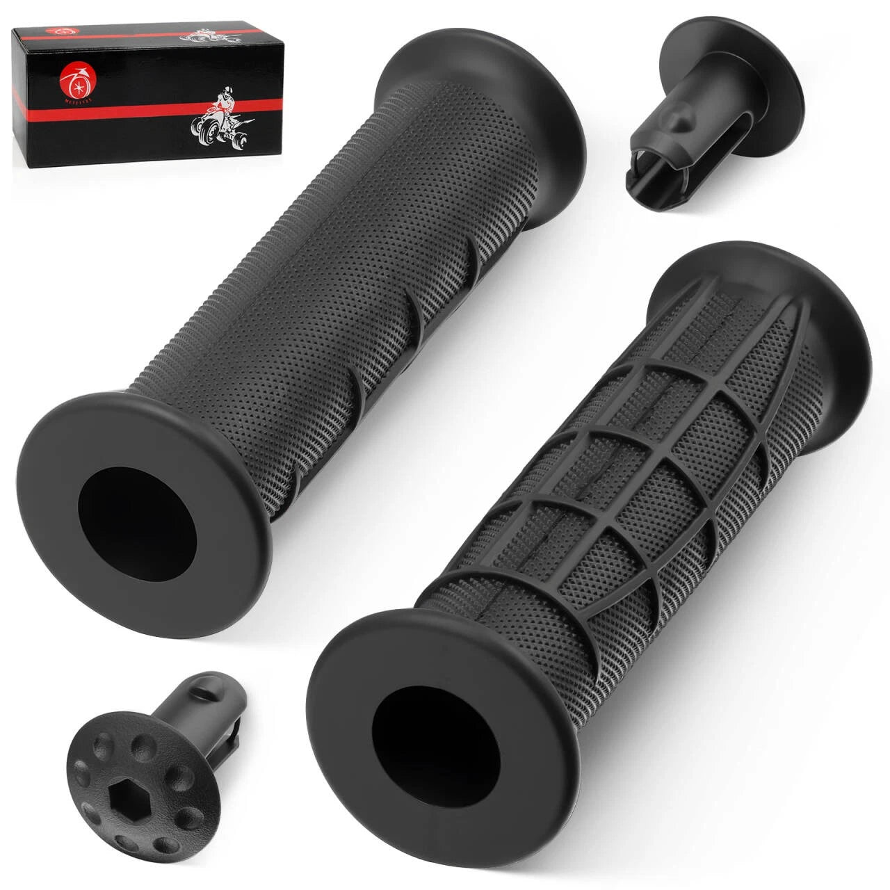 Handlebar Grips w/ Grip Ends for Honda Rubicon 500 TRX500 FA5/FA6/FA7 (2015–2019)