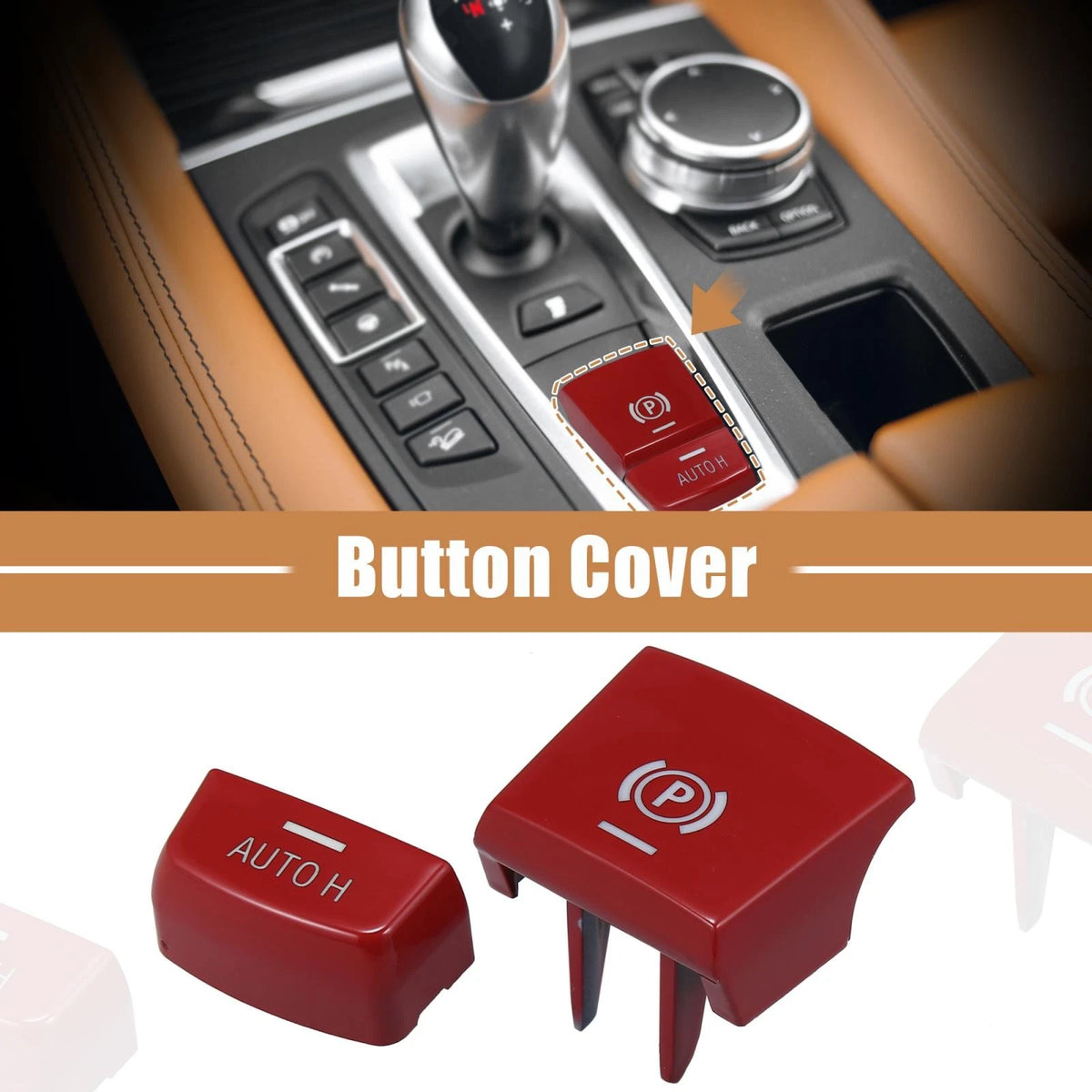 Auto H Button Long Feet Cover OEM Replacement for BMW F01 F02 F10 (2010–2015)