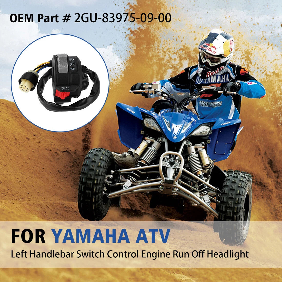 Left Handlebar Switch Control for Yamaha YFZ350 Banshee 350 (1987–2006)