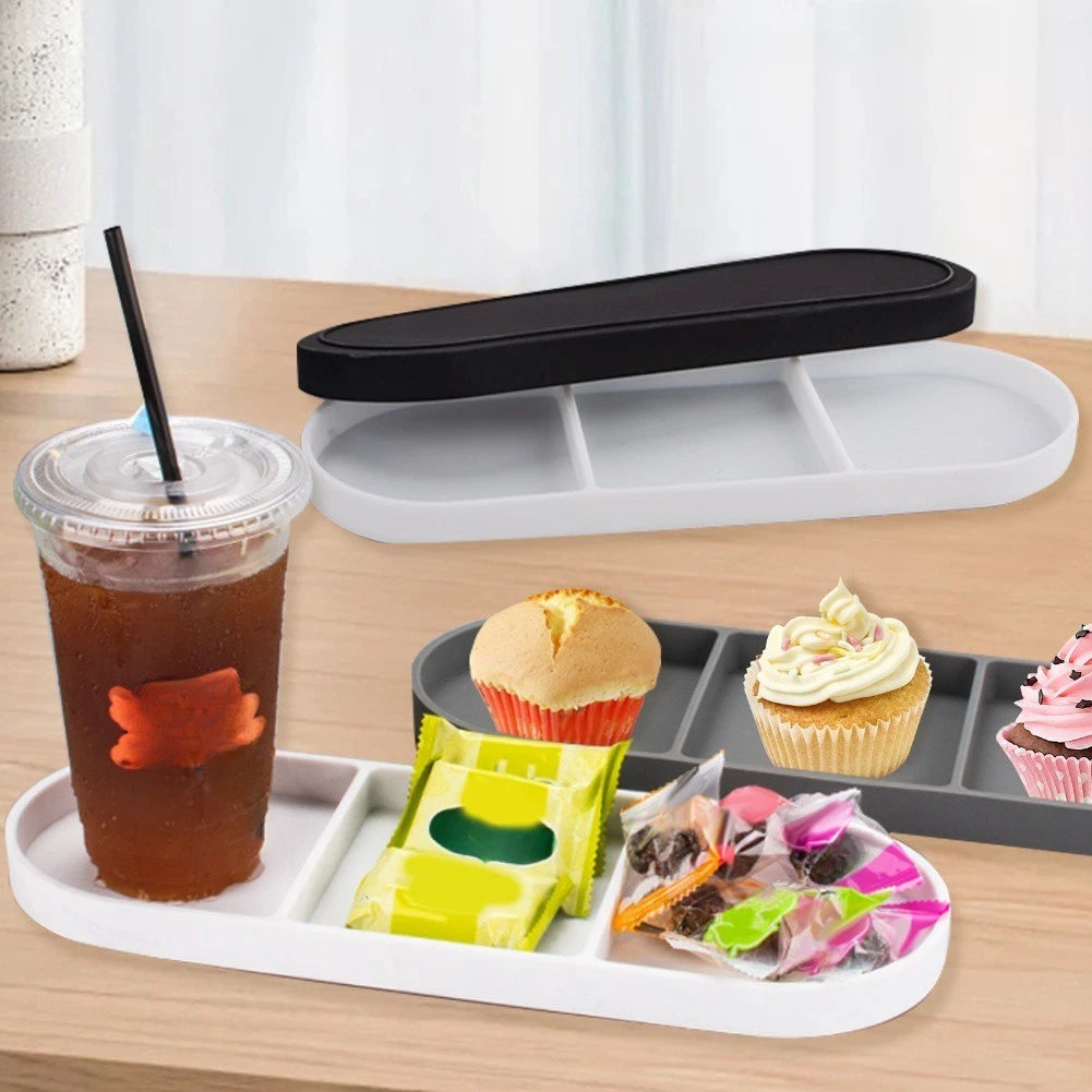 Silicone Table Storage Box for Snacks and Remote Control (Compact, Space Saving)