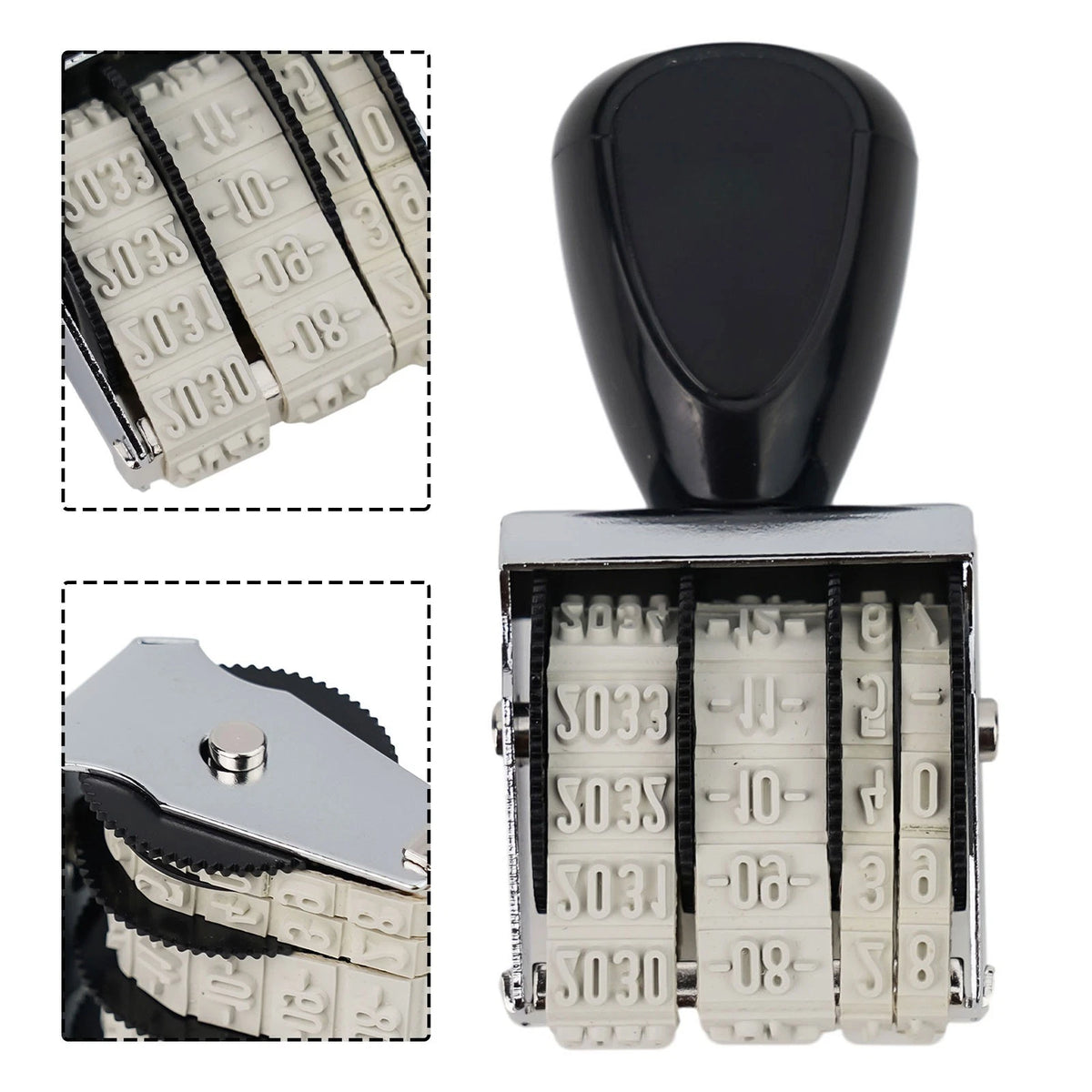 Manual Date Stamp for Office Use - Adjustable and Long Lasting