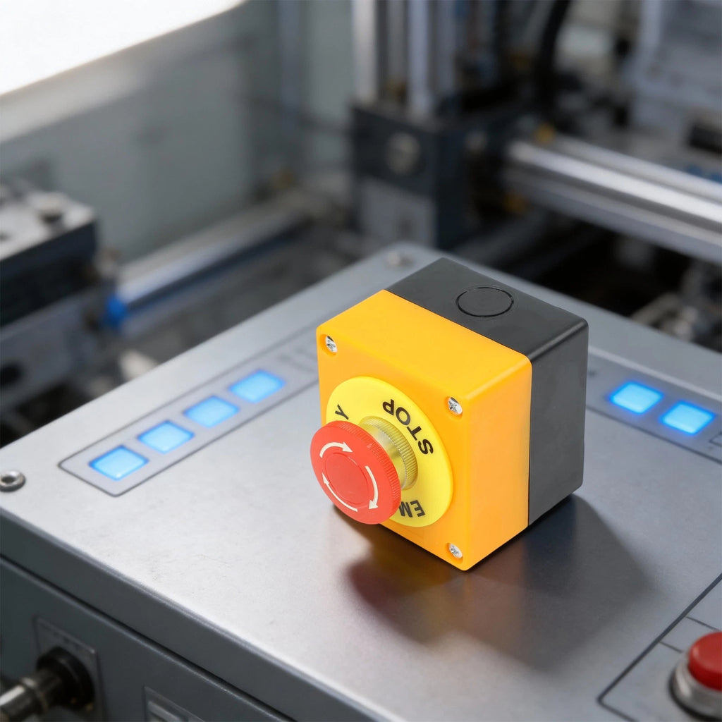 Stop Button Switch Box LAY7 11ZS for Industrial Machine Panel (Waterproof)