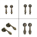 Set of 10 Antique Bronze Drop Handle Drawer Pulls for Cabinets