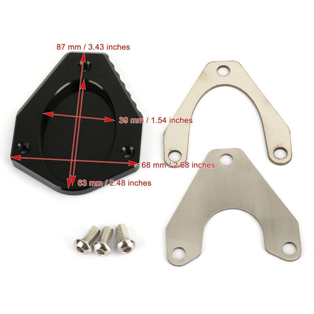 Kickstand Enlarger Plate Pad for Kawasaki KLX125 KLX150BF KLX230/R KLX250 (T9)