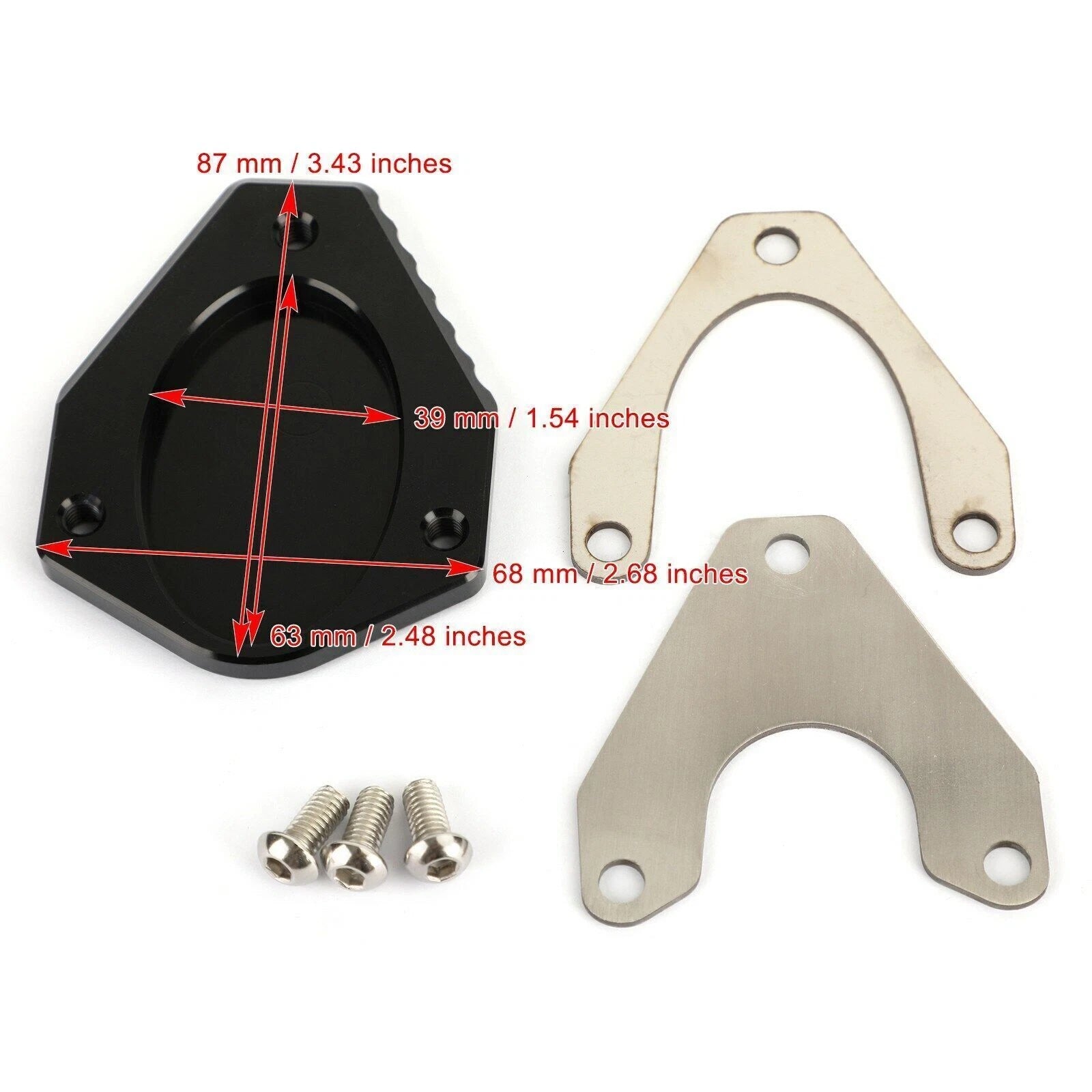 Kickstand Enlarger Plate Pad for Kawasaki KLX125 KLX150BF KLX230/R KLX250 (T9)