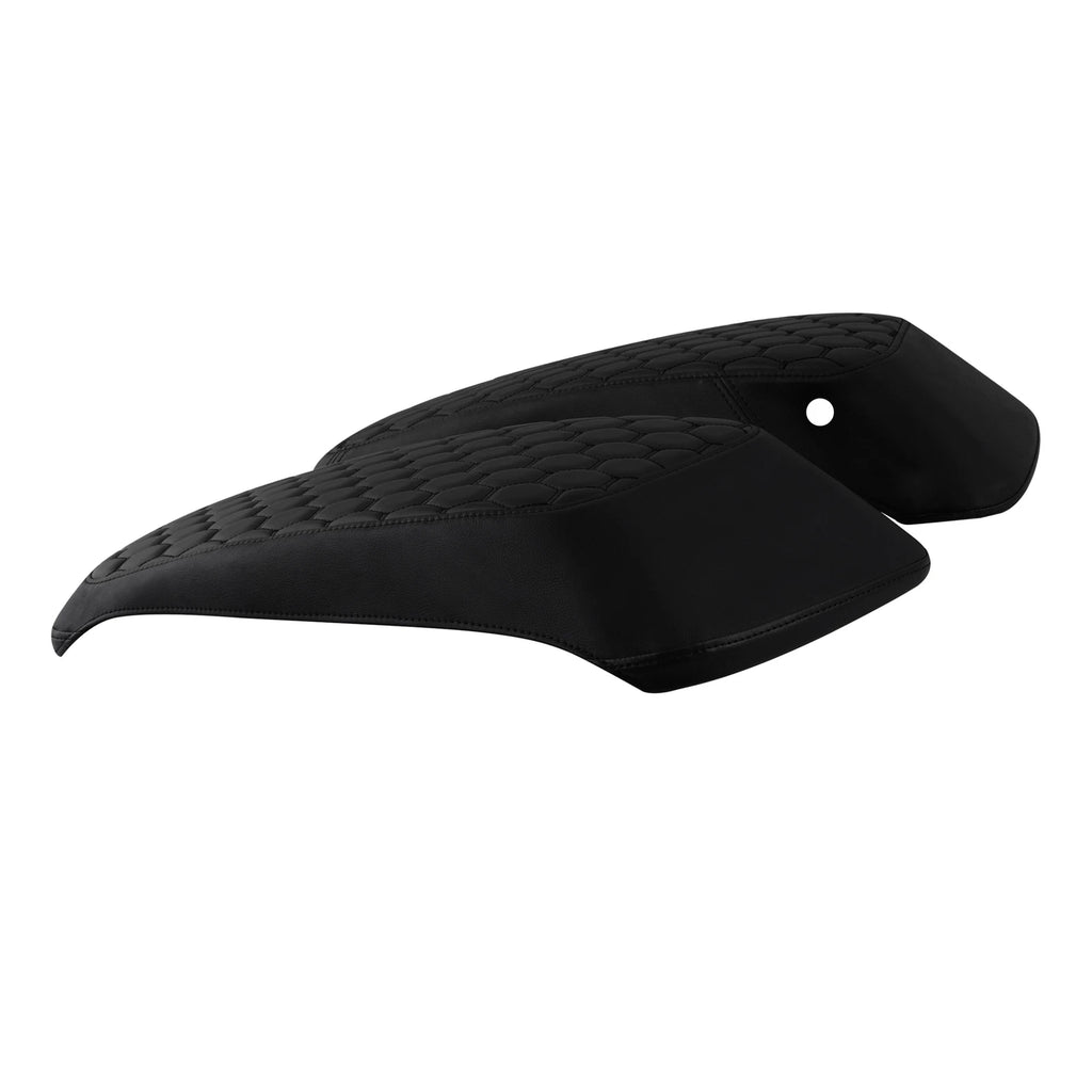 Black Hard Saddlebag Lid Covers for Harley Touring Electra Glide (2014–2023)