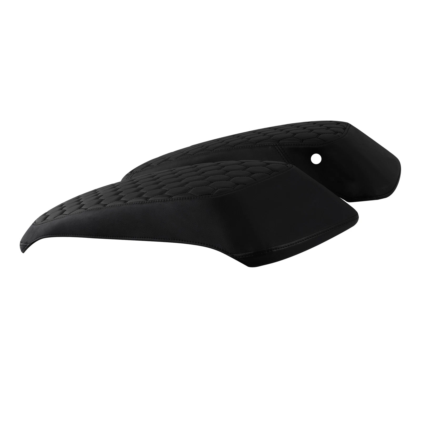 Black Hard Saddlebag Lid Covers for Harley Touring Electra Glide (2014–2023)