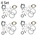 Set of 4 Carburetor Repair Kits for Briggs & Stratton (492495, 493762, 498260)