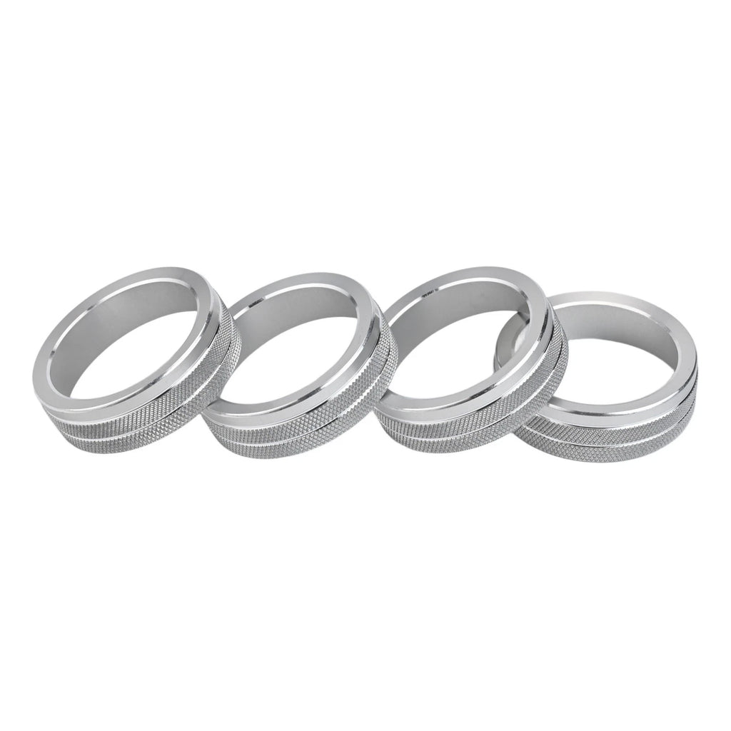 Silver Alloy Air Conditioning Audio Control Knobs for