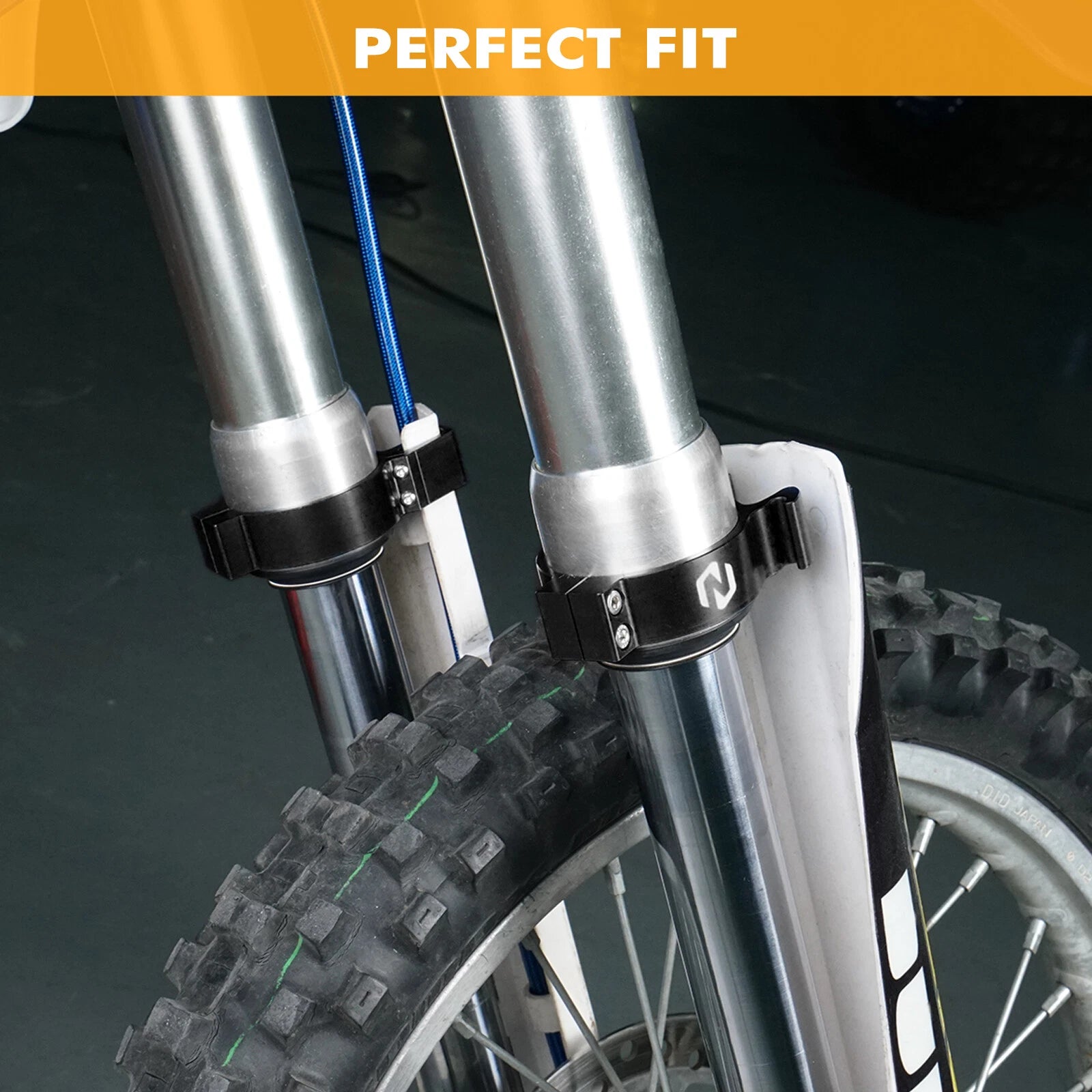 Pair Front Fork Protector Guide Holders for Yamaha YZ80 (1993–2001) YZ85 (2002–2018)