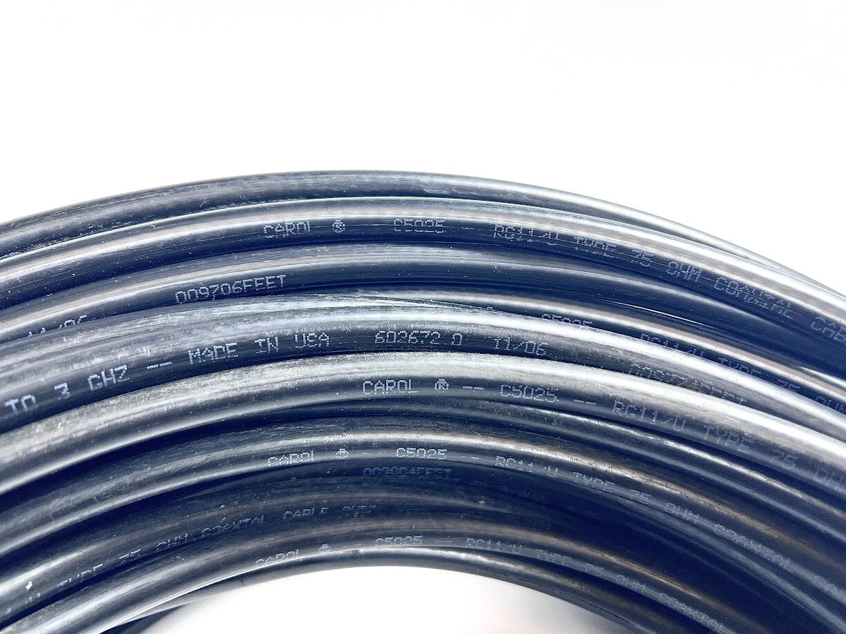 Coaxial Cable RG11/U 75 Ohm for Various Applications (160Ft)