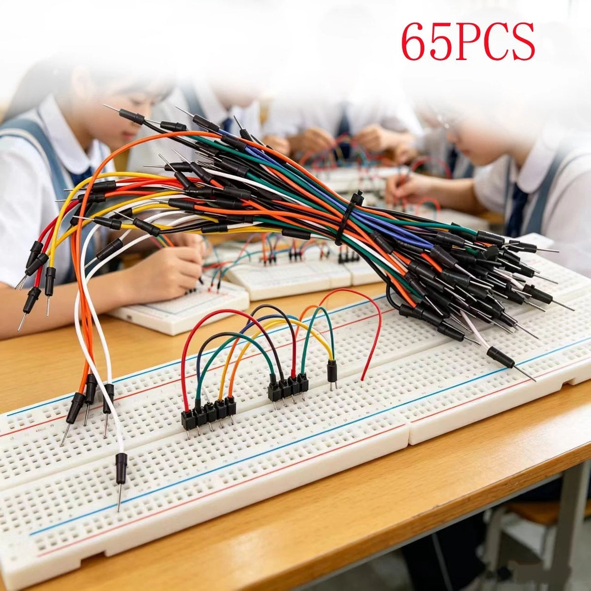 65pcs Color Coded U-Shaped Solderless Breadboard for Jumpers