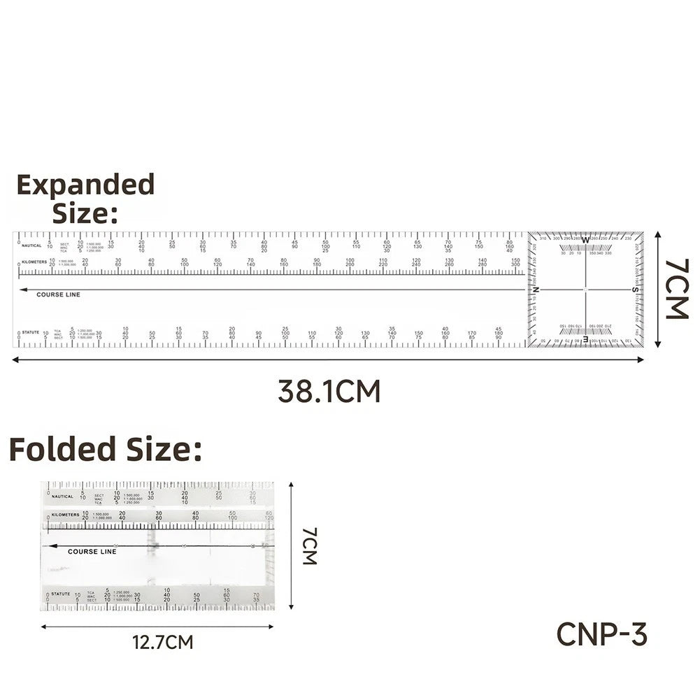 Lightweight ABS Slide Rule for Aviation Education