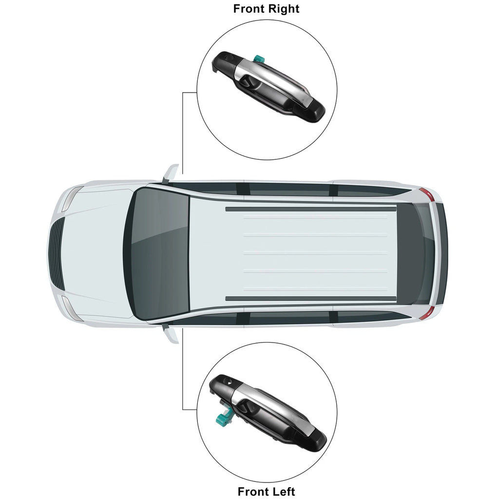 1 Pair Outside Door Handle for Kia Sorento (2003–2006)