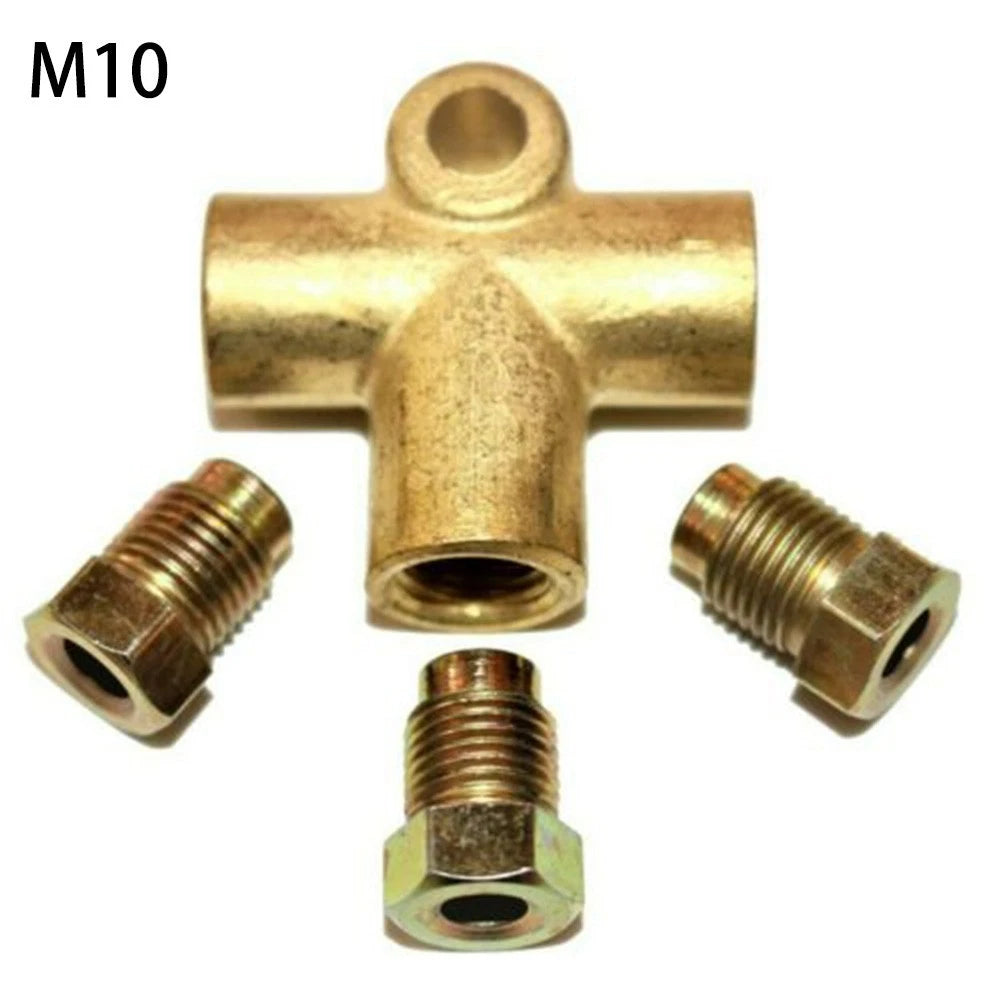 3 Way Copper Brake Pipe Unions 10mm X 1mm for Automotive Applications