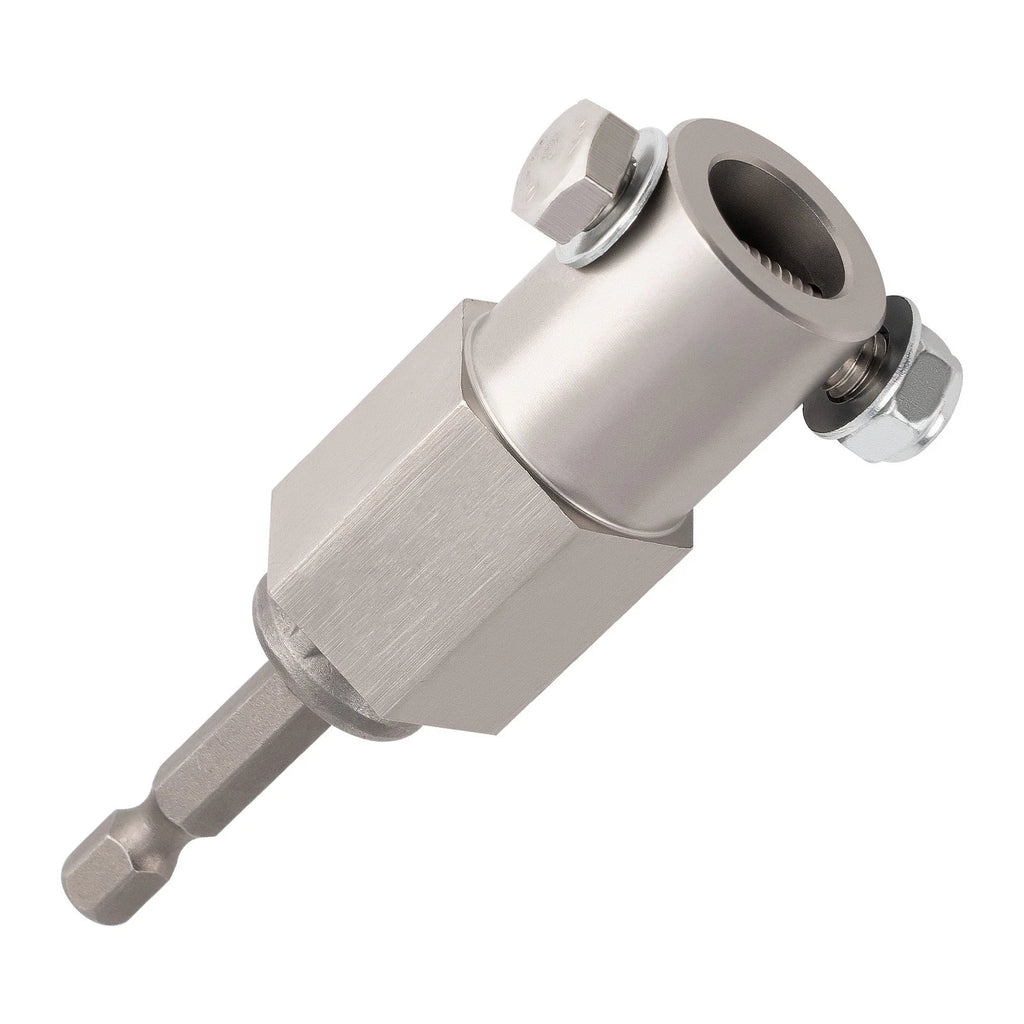 Stainless Steel Top Wind Trailer Jack Crank Handle Cordless Drill Adapter