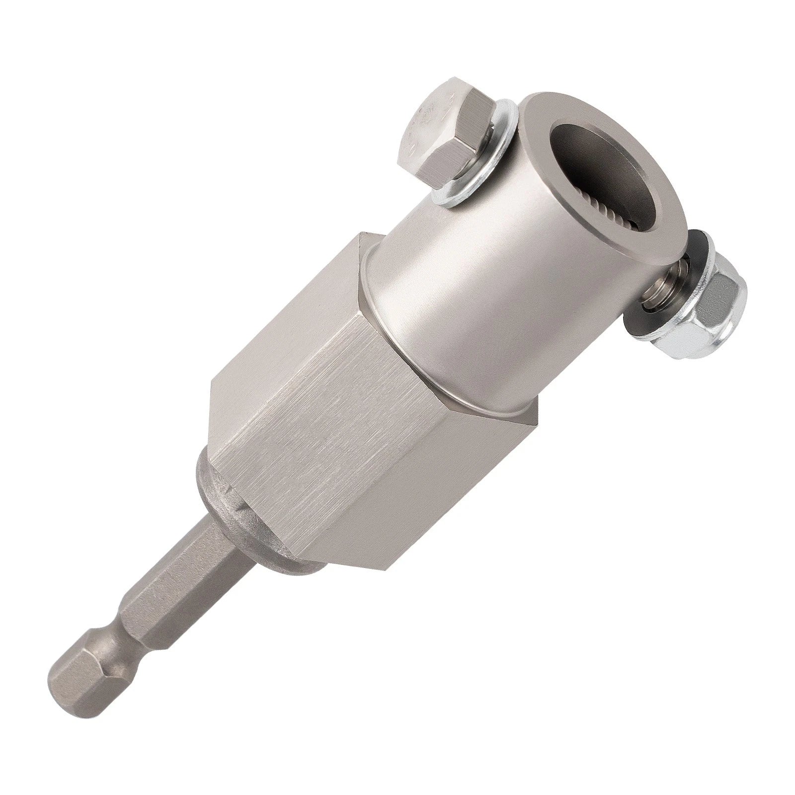 Stainless Steel Top Wind Trailer Jack Crank Handle Cordless Drill Adapter