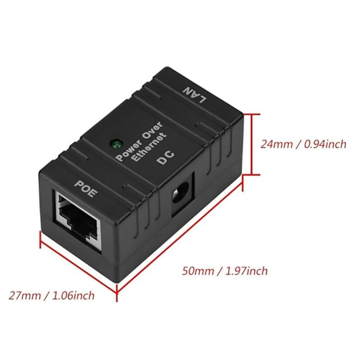 10PCS RJ-45 POE Injector Splitter Power Over Ethernet Adapter