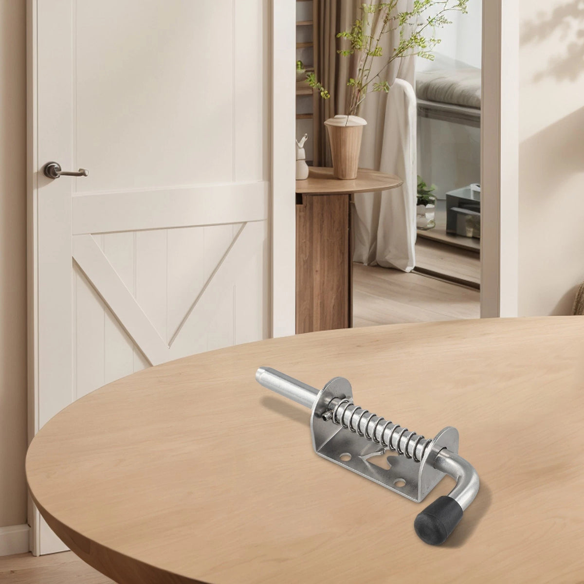 128mm Spring Bolt Lock for Durable Applications (304 Stainless Steel)