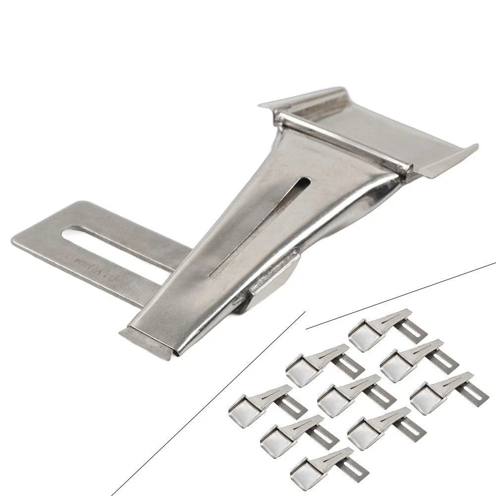 Overlapping Edges Belt Loop Folder for Industrial Two Needle Sewing Machine