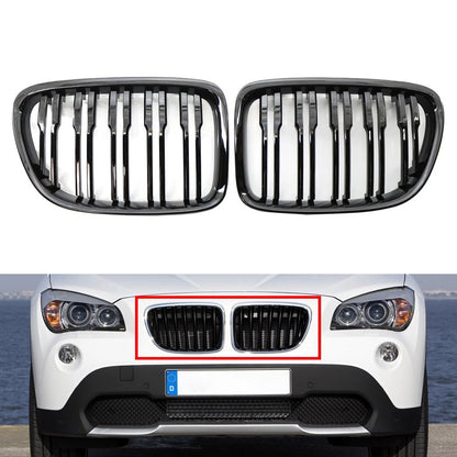 Glossy Black Front Bumper Kidney Grille for BMW X1 E84 (2009–2015)