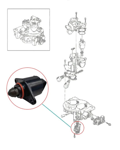 Idle Air Control Valve IAC for Mercruiser Stern Drive (805224A1)
