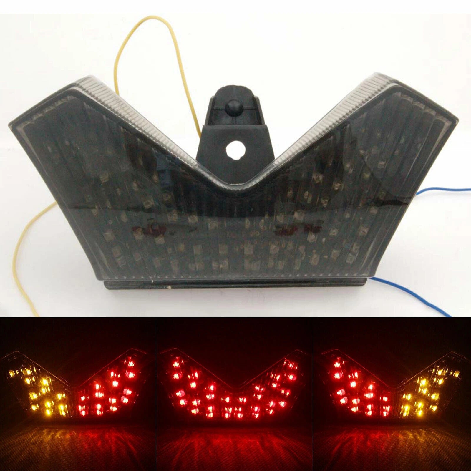 Integrated LED TailLight Turn Signals for Kawasaki ZX14R ZZR1400 (2006–2022) Smoke