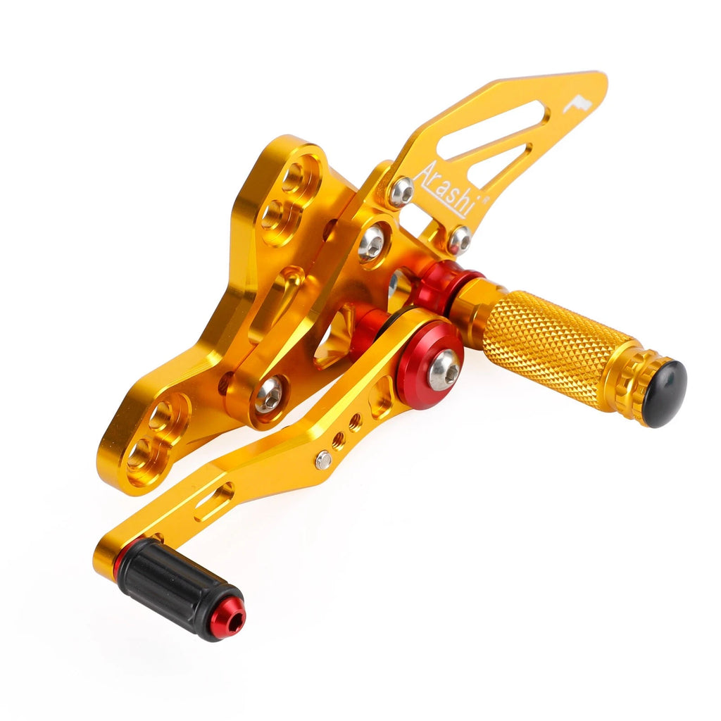 CNC Aluminum Rearsets Footpegs Gold for Honda CB CBR 650 R F (2019–2023)